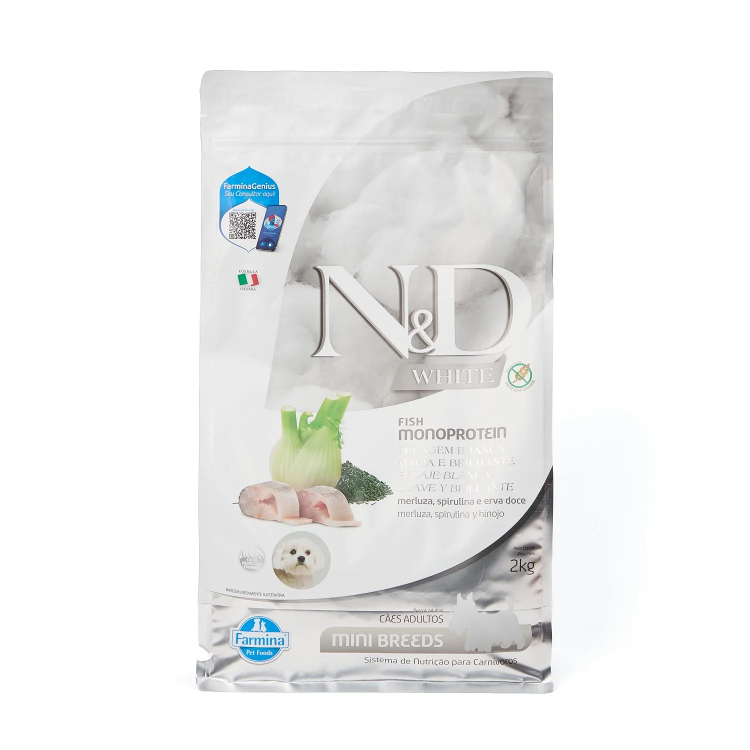 Ração N&D White para Cães Adultos Raças Mini e Pequenas